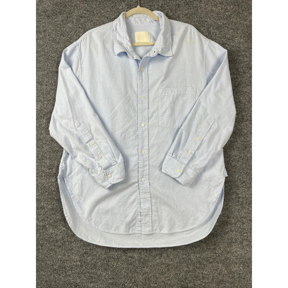 Citizens of Humanity Womens Kayla Shirt XL Blue Cotton Oversized Button Down